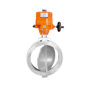 Motorised high performance butterfly valve with electrical actuator