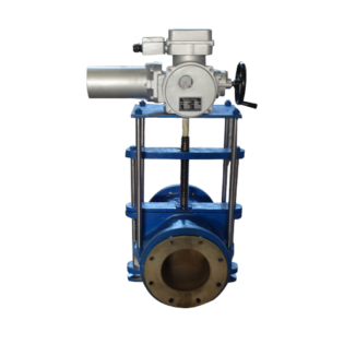 Motorised pinch valve with electrical actuator