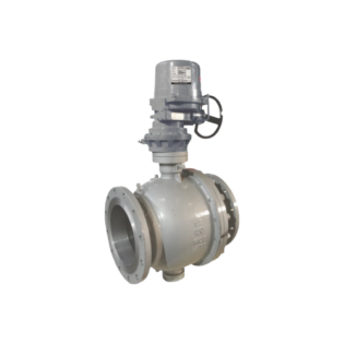 Motorised trunnion mounted big size ball valve with electrical actuator