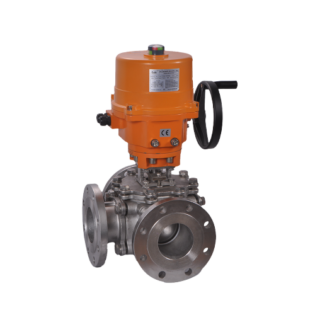 Motorized multi port design 3& 4 way ball valve with electrical actuator