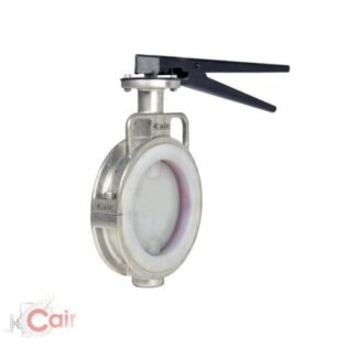 Ptfe (fep-pfa) lined 2 piece design butterfly valve