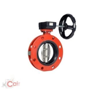 Rubber lined double flanged butterfly valve