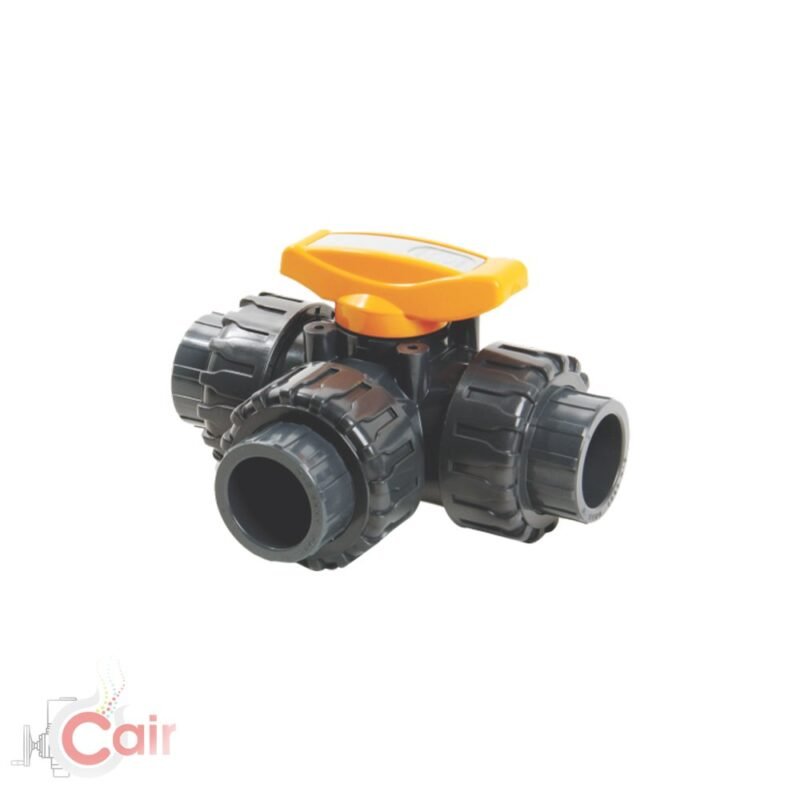 Upvc 3 way true union ball valve